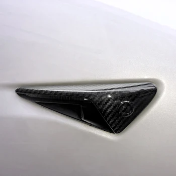 

Car Fender Camera Cover for Tesla Model 3 2018-2019 Turn Signal Indicator Cover Autopilot Auto External Carbon Fiber Accessories