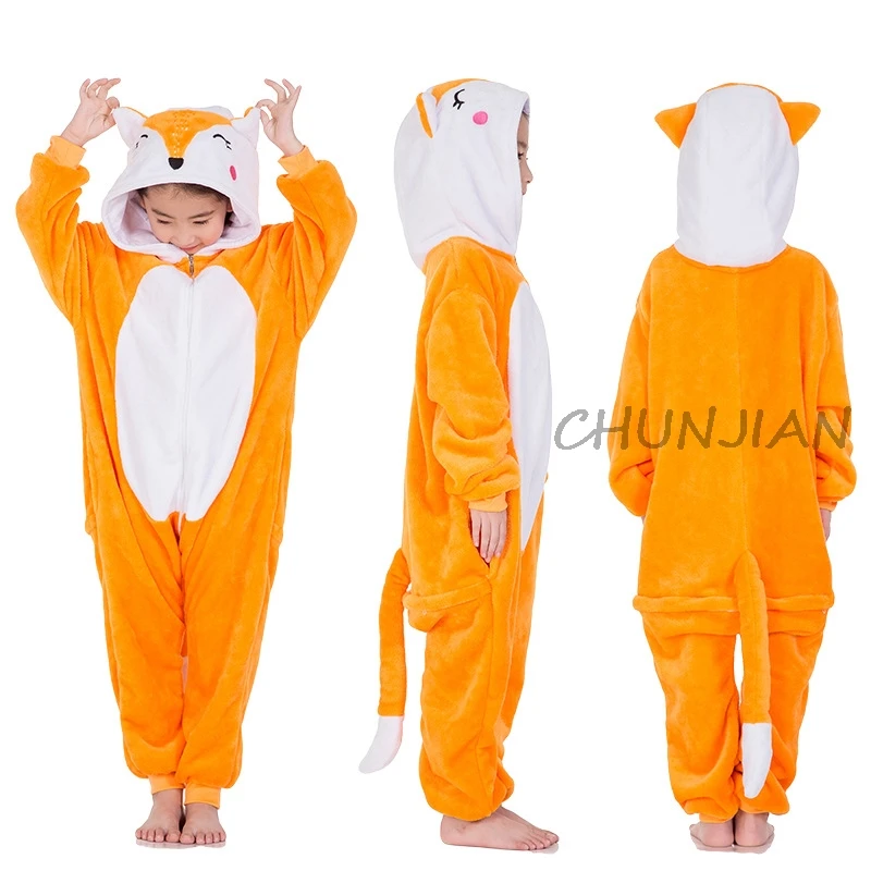 Новые зимние пижамы с животными для мальчиков, пижамы для мальчиков от 4 до 12 лет, детская одежда для сна детский маскарадный костюм пижама с единорогом и животными - Цвет: LA24