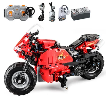 

C51024 2.4G RC Motorcycle Electric Remote Control Car Block Vehicle Models assembling building blocks toys for children
