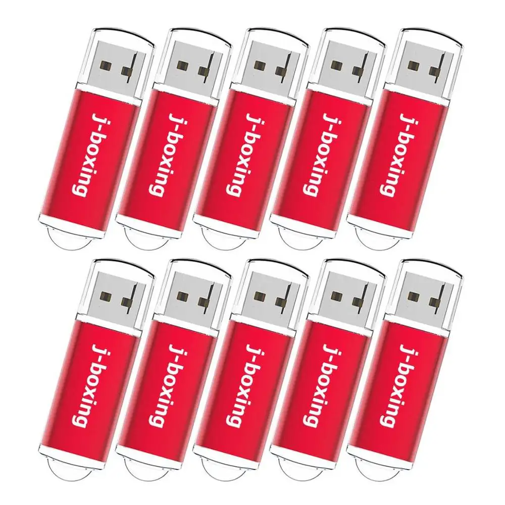 - JBoxing 10PCS 1GB USB Flash Drives Bulk 2GB Rectangle Thumb Drives 4GB 8GB USB Jump Drive 16GB 32GB Pendrives Red For Computer