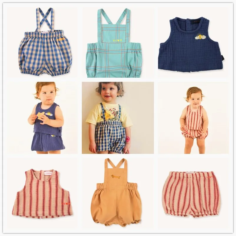 Одежда для маленьких мальчиков девочек Детская одежда Шорты + рубашки Комплект