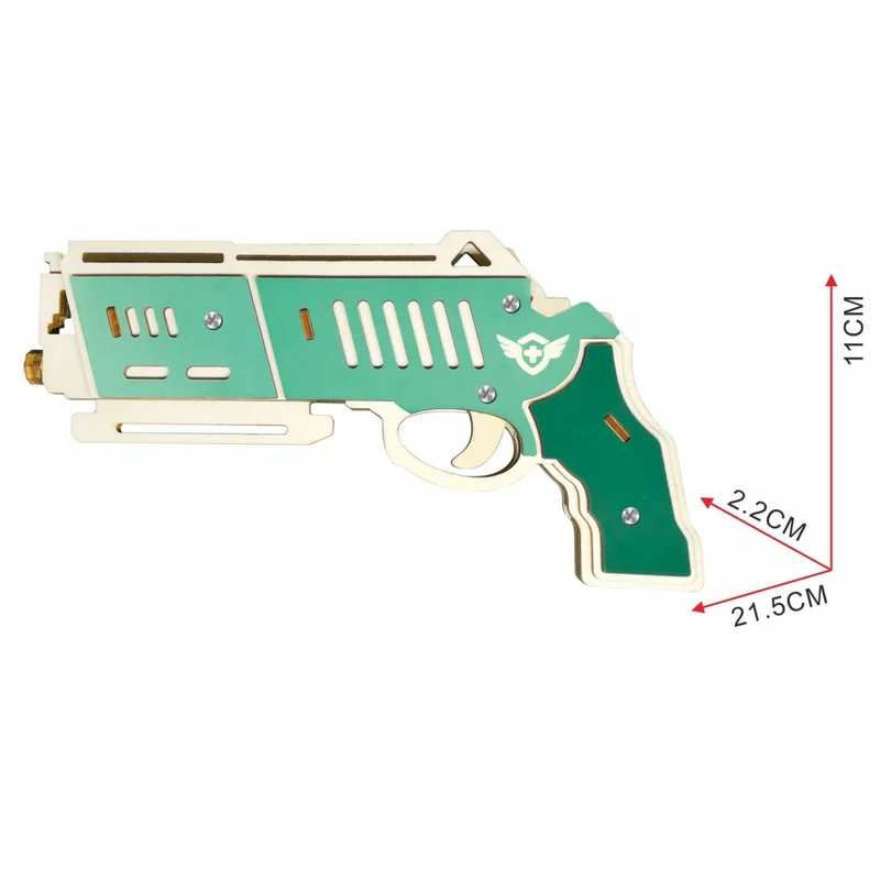 

Three-dimensional Intelligence Development of Wooden Toys with Falcon Leather Ribbon Gun 3D Mosaic Toys for Children Boys
