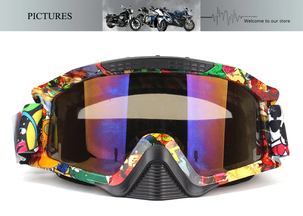 Мотоциклетные очки, ветрозащитные очки, защита от бездорожья, лыжные спортивные защитные очки, PC пластик, мягкий клей, HD объектив