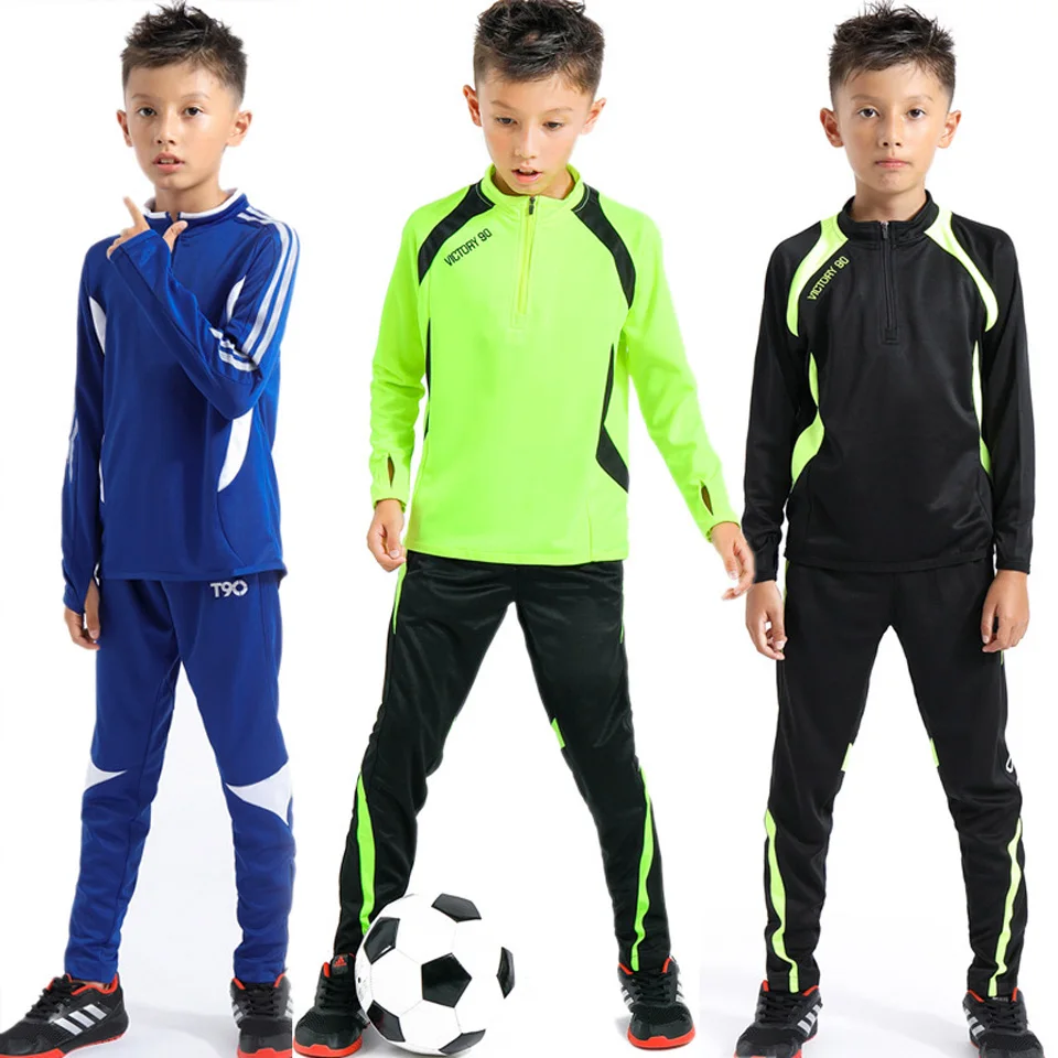 

Kids Soccer Jerseys Sets Survetement Football Kit Futbol Running Jacket Men Sports Training Tracksuit Uniforms Suit