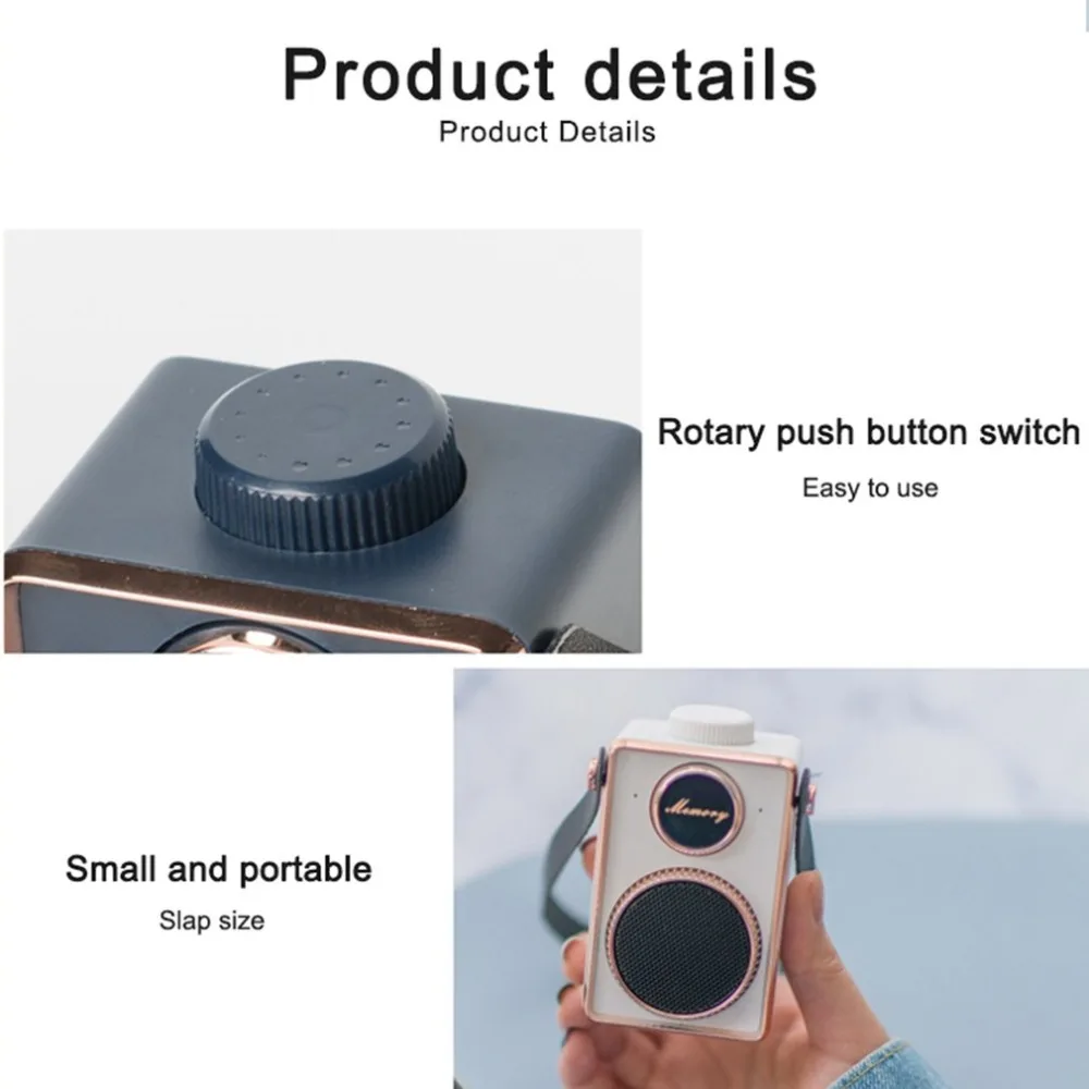 Cm-3 ретро супер бас мини портативный динамик Usb Handfree маленький музыкальный динамик Mp3 плеер с микрофоном