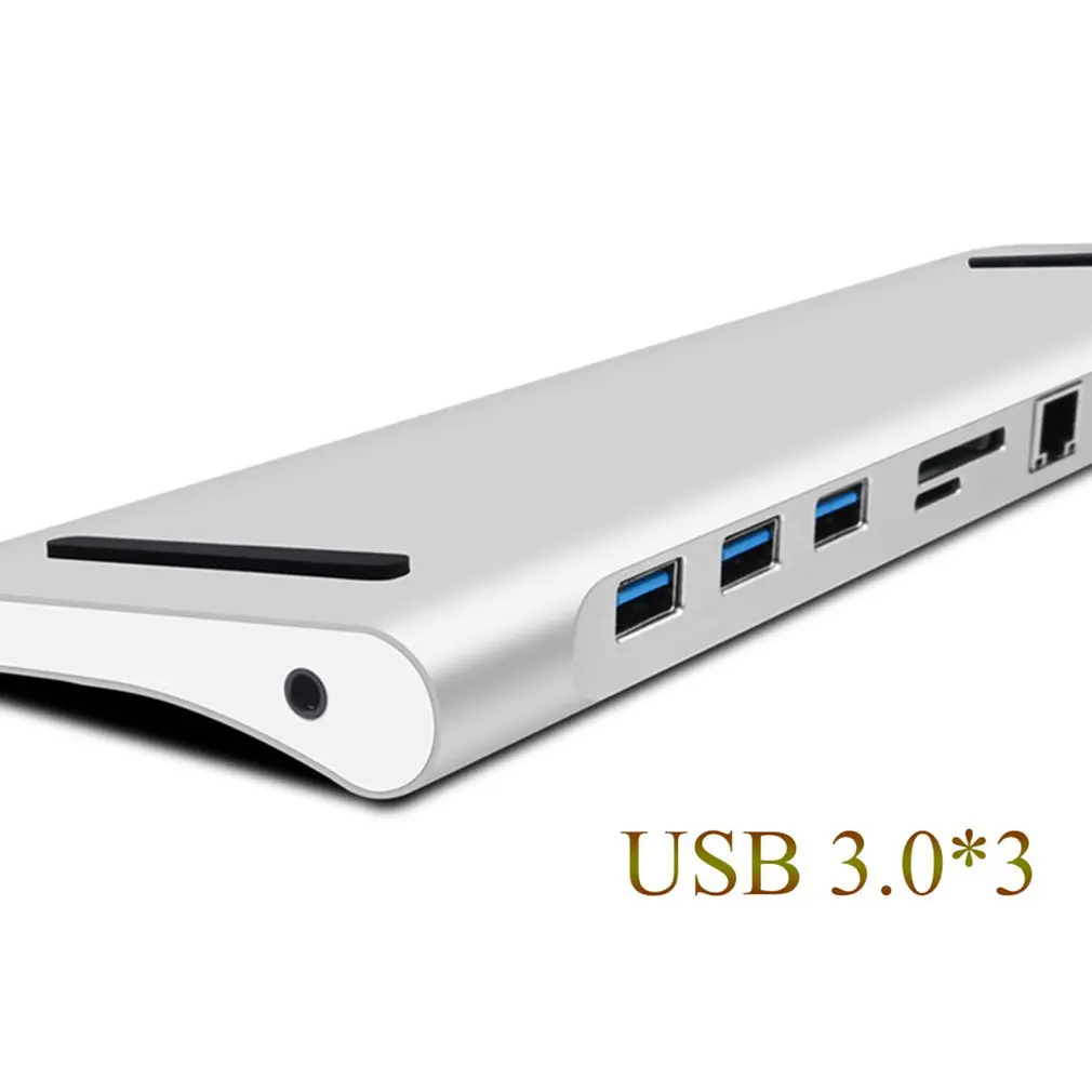 11 в 1 Usb type-C концентратор для Macbook с Ethernet высокоскоростной передачи 4K HD Mini Pd Многофункциональный тип-c концентратор