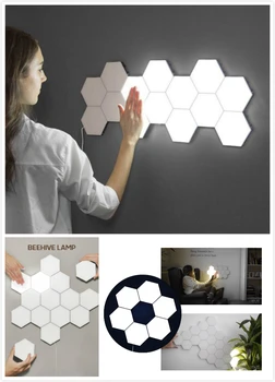 

RGB Light Honeycomb Light Wall Light LED Night Light Splicing Combination Honeycomb Light Touch Sensor Quantum Remote Control
