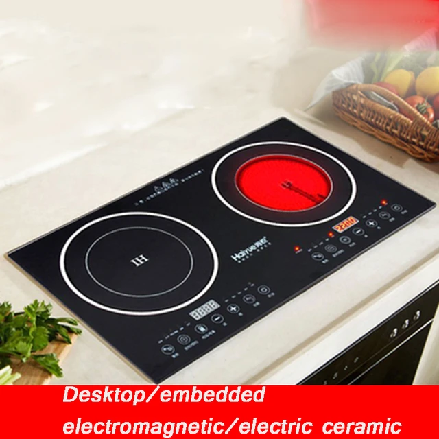 Electric Induction Cooker Boiler Portable Cooking Plate With 2 Electric  Stove Burners Countertop Induction Burner For Cooking - AliExpress