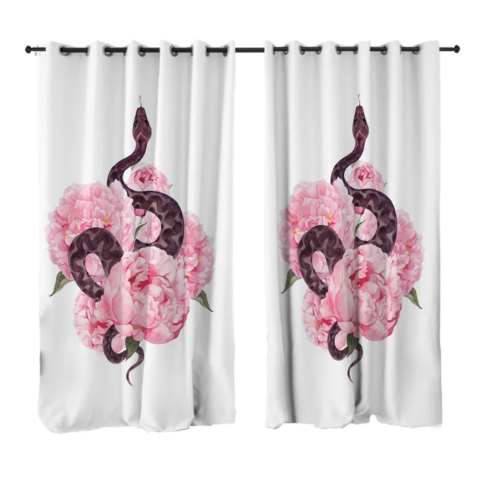 SW2420花丛毒蛇-白底