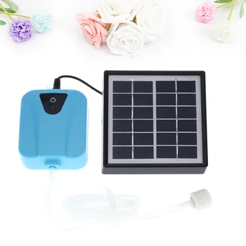 

1pc Air Pump Practical Creative Solar Power Durable Dual Oxygen Pump for Outdoor Fishing Fish Tank Aquarium