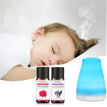 

Pyrrla 8ml 10pcs Pure Essential Oil Set with Gift Box Humidifier Diffuser Tea Tree Rose Lavender Frankincense Aromatherapy Oil