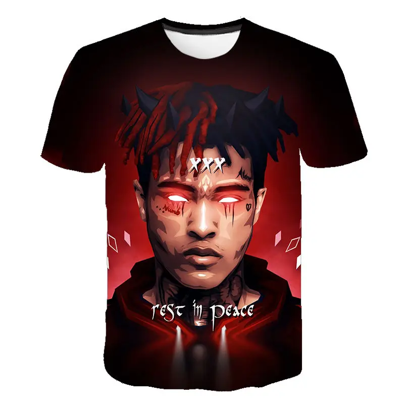 2020 New Xxxtentacion T Shirt Men/Women Fashion Streetwear Hip Hop Style Raper Xxxtentacion 3D Print Men's T-shirt Cool Tops Tee white t shirt