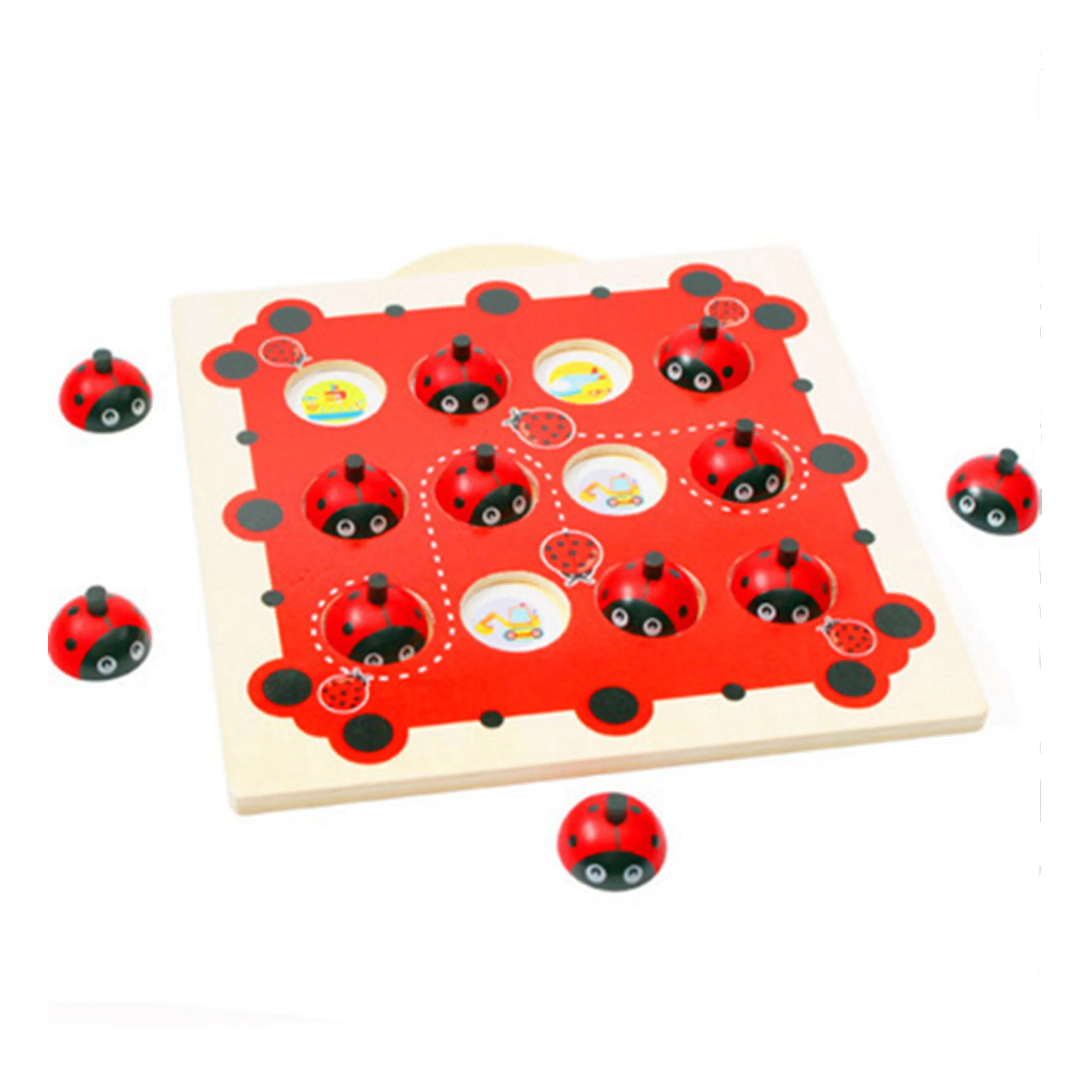 

Деревянная игрушка-пазл «божья коровка»