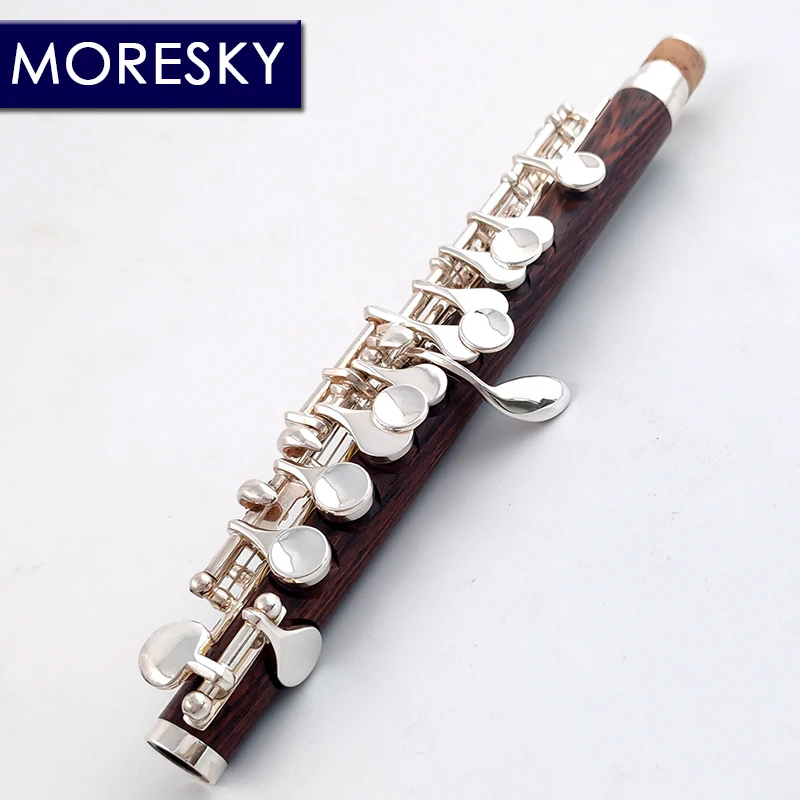 Dalbergia cearensis Ducke Wood Piccolo C Key Cupronickel Half-size Flute Silver Plated Body Material