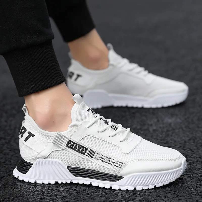 

Shoe Men's 2019 New Style Men Casual Sports Shoes Summer Breathable Mesh Shoes Fashion Students Versatile Mesh Shoes White