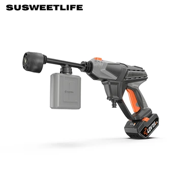 

Wireless high voltage portable car water gun Lithium battery rechargeable water pump car washing machine