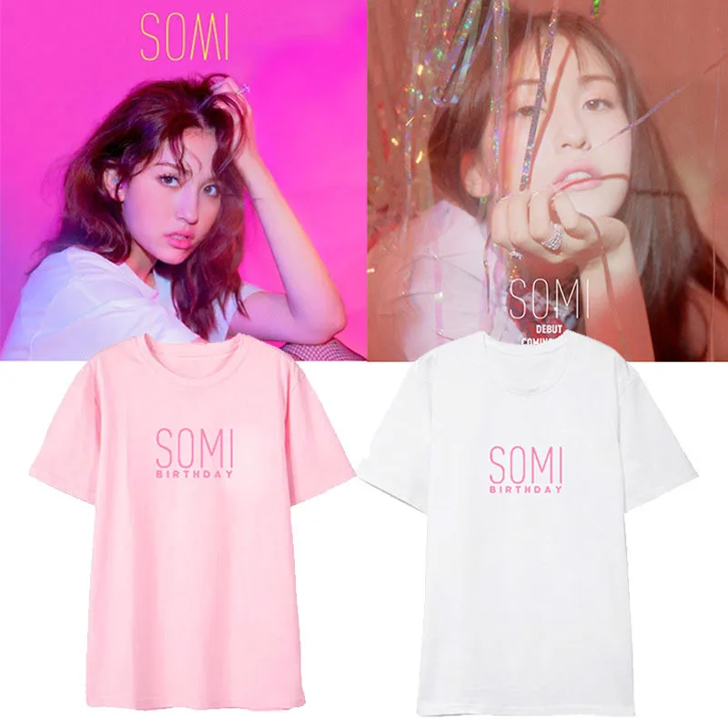 Футболка Kpop SOMI альбом на день рождения уличная одежда свободная футболка топ с