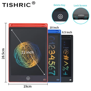 

TISHRIC Smart LCD Writing Tablet 8.5"/9''/10"/12" inch Graphics Tablet for Drawing Tablet Children's Graffiti Drawing Board