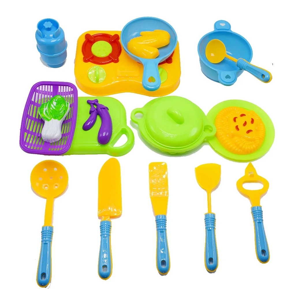 

New Style 18-Piece Kitchen Tools Play House Toy Set Model Chicken Wings Green Vegetables Eggplant Toy CHILDREN'S Toy