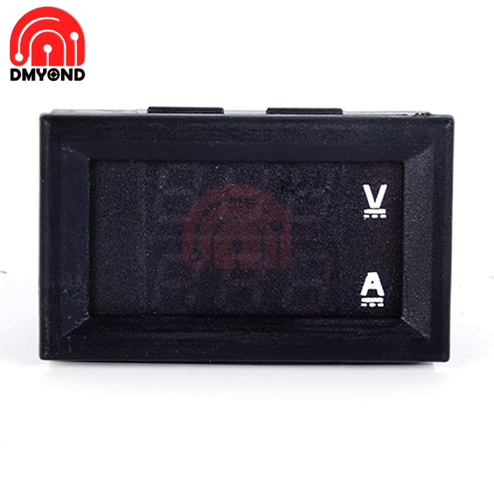 0 28 &quotDC 100V 10A 100A светодиодный вольтметр измеритель тока Красный Синий Вольтметр