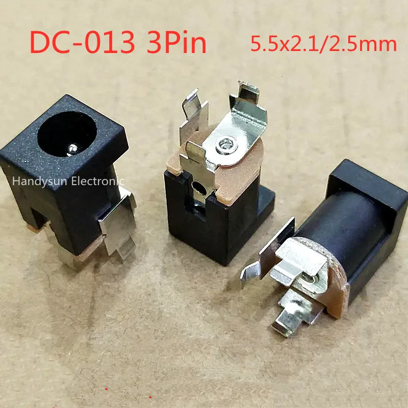 

DC-013 DC розетка питания 1/2 X, 5 мм, вертикальная 3-контактная прямая штепсельная вилка, адаптер для крепления на панели из полумеди