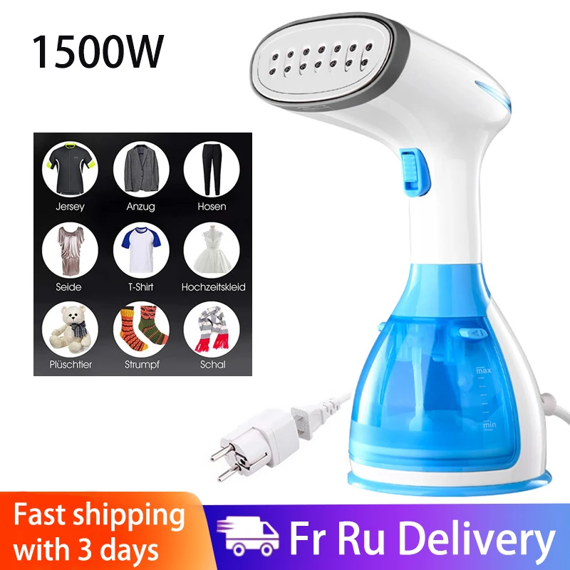 Garment Steamers 280ml Handheld Fabric Steamer 15Seconds Fast-Heat 1500W Garment Steamer for Home Travelling Portable Steam Iron