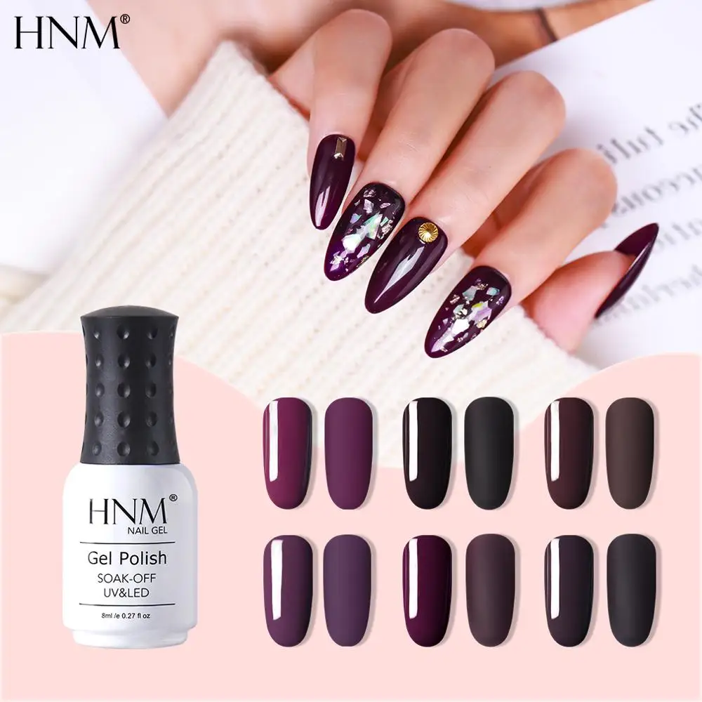  HNM 8ml Jam Series UV Gel Nail Polish DIY Nail Art Soak Off Matt Top Varnish LED Lamp Semi Permanen