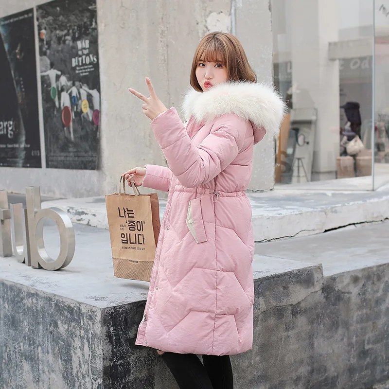 

2019 Autumn And Winter New Style South Korea Dongdaemun Cotton Coat Women's Mid-length Large Fur Collar Students BF Cotton-padde