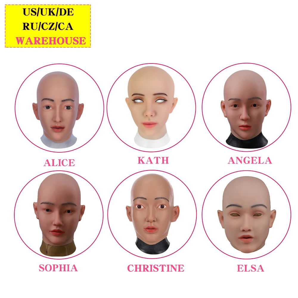 EYUNG Crossdressing Soft Silicone Cosplay Costume Masks Props for Crossdresser Transvestite Halloween Male to Female | Дом и сад
