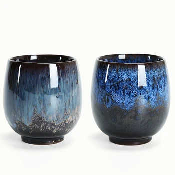 

LUWU Chinese Ceramic Tea Cup Kung Fu Cup Porcelain Teacups Warm Hand Cup Gift