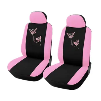 

Car Seat Cover Purple Pink Butterfly Embroidery Suitable For Women 4 Pcs 9 Pcs Set Composite Sponge Inside