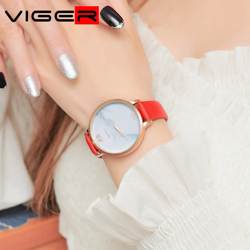 

Viger Wagner Simple Trend Watch Women's Genuine Leather Hot Selling Ladies' Watch