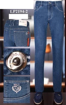 

BILLIONAIRE Jeans Cotton cowhide men 2020 new summer thin casual British Comfortable Fashion quality zipper 31-40 free shipping