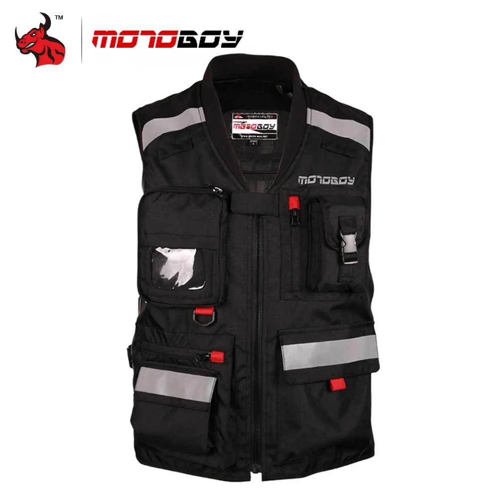 

MOTOBOY Motorcycle Jacket Protective Gear Reflective Moto Clothing Mesh Motocross Off-Road Racing Vest Moto Night Riding Jacket