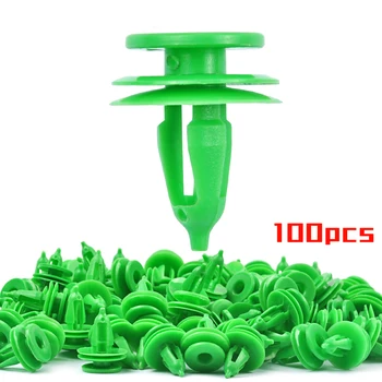 

QEEPEI 6503204 100PCS Door Panel Clips 8mm Retainer Clip Trim Bumper Push Fasteners for Jeep/Chrysler/Dodge Plastic Rivet Clips