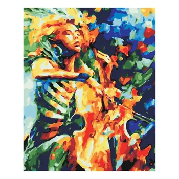 

Paint For Adults and Kids DIY Oil Painting Kits Pre-Printed Canvas Violin