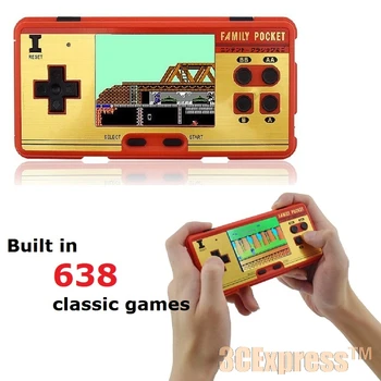 

Data Frog Portable Handheld Game Players Built in 638 Classic Games Console 8 Bit Retro Video Game For Gift Support AV Out Put