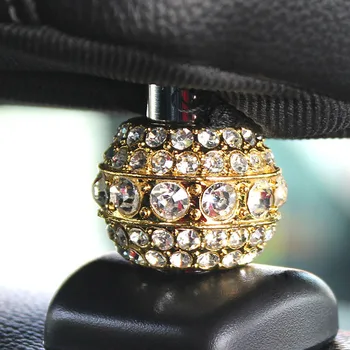 

2PCS Auto Car Headrest Ring Styling Ornament Interior Decoration Vehicle Stylish Universal Truck Bling Rhinestone Seat Rod