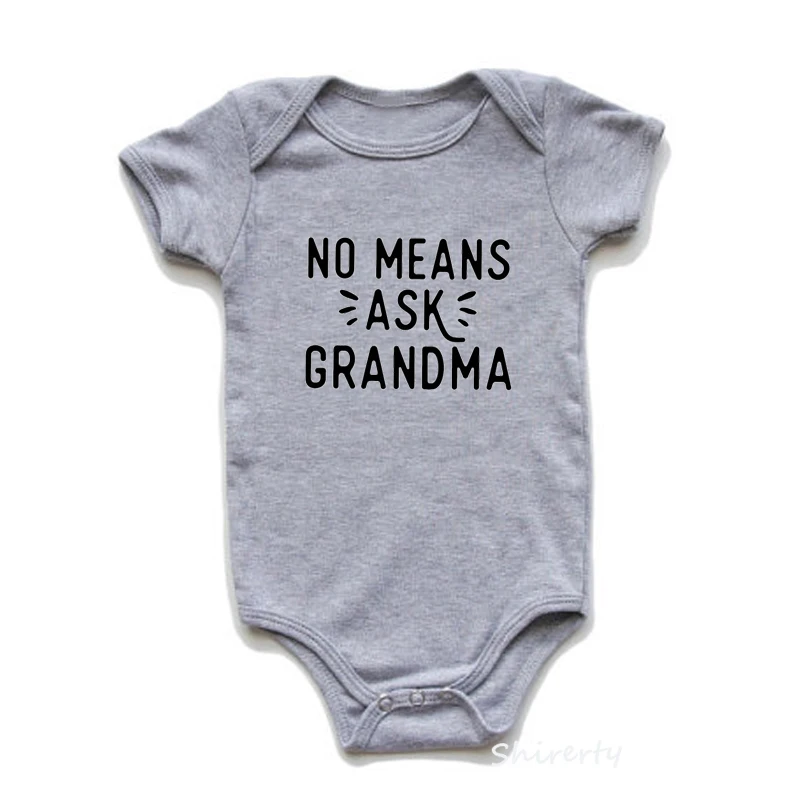 Нет средств, Ask Grandma, одежда для маленьких мальчиков и девочек, короткий рукав для новорожденных, детские комбинезоны, комбинезон из хлопка, модные детские комбинезоны