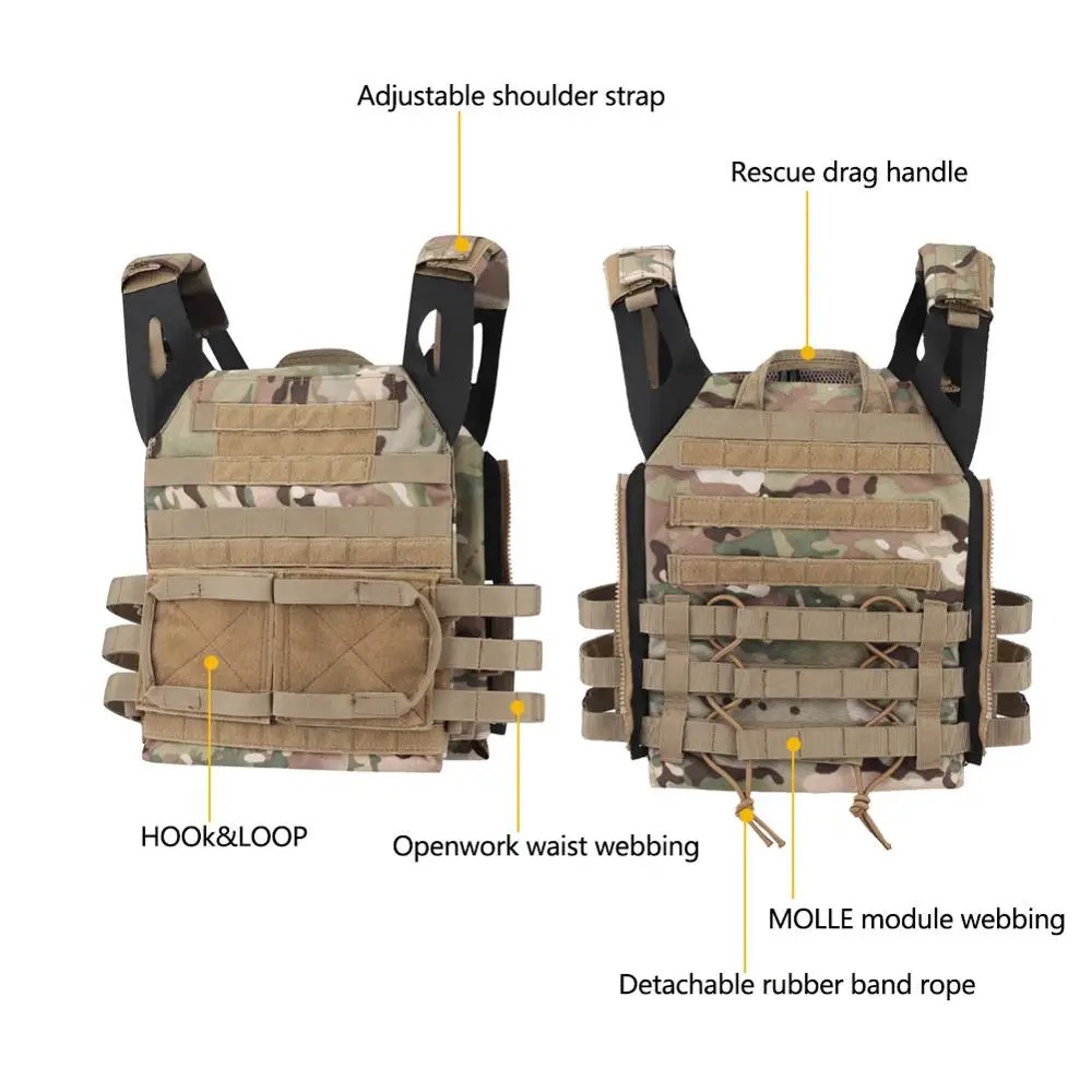 Tactical Hunting Body Armor JPC Molle Plate Carrier Vest Outdoor CS Game Paintball Airsoft Vest Shooting Accessories