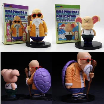 

2pcs/Lot Dragon Ball Z Master Roshi Kame Sennin Oolong PVC Action Figure Collection Model Toys Super Saiyan Son Goku Cute Doll