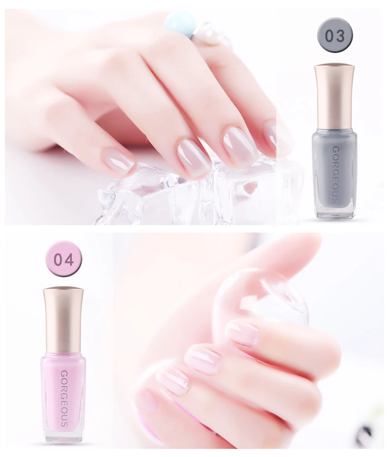 New Nail Polish Candy Nude Color Quick-drying Translucent Jelly Nail Polish 10ML Environmental Protection Lasting Unpeelable Hot