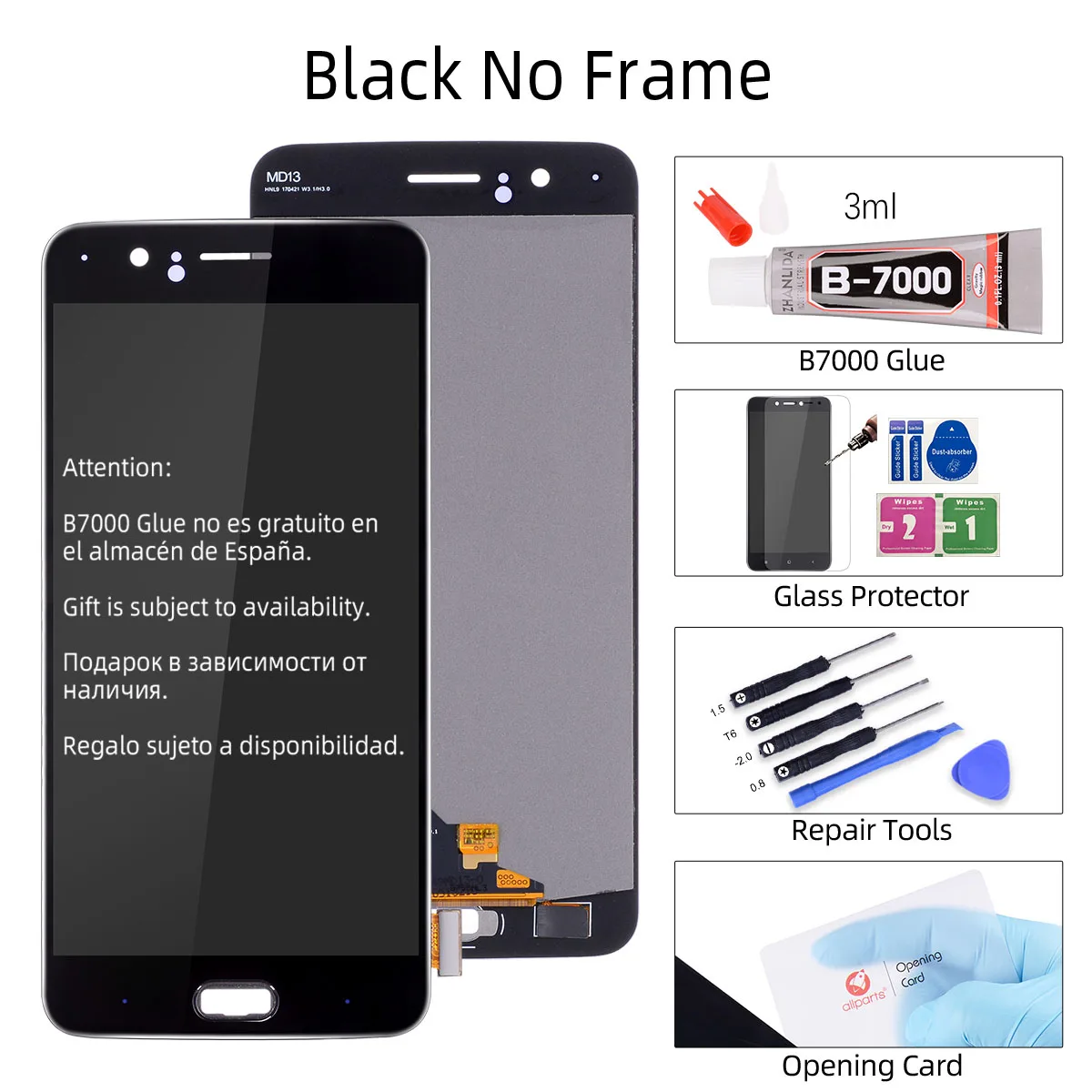 Amoled Дисплей для Oneplus 5T A5010 LCD в сборе с тачскрином 6.01'' черный - Цвет: No Frame Black