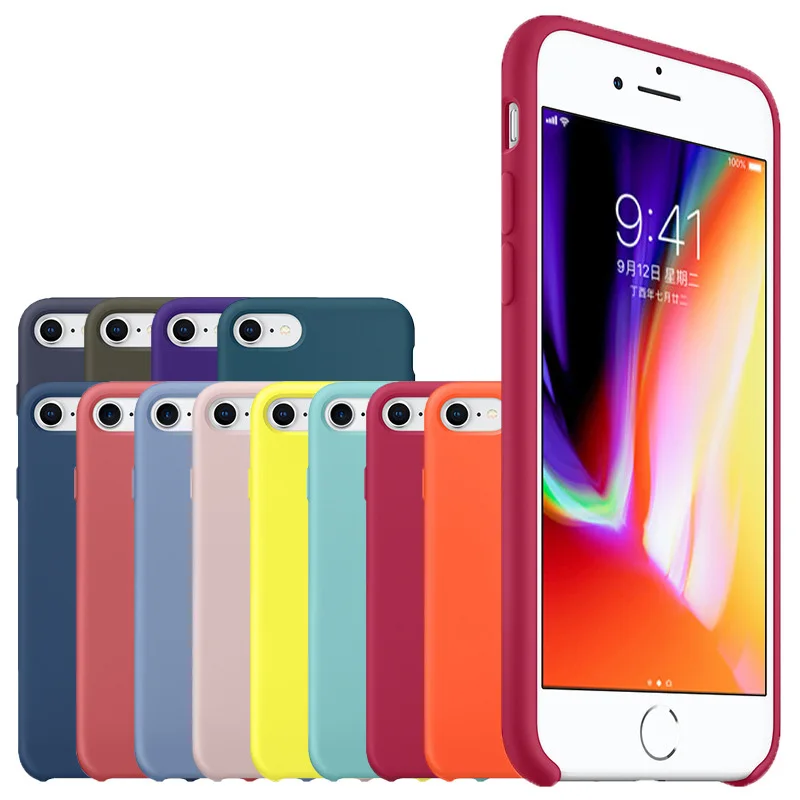 Силиконовый чехол для Apple iPhone 6 S 7 8 PLUS X XR XS MAX оригинальные официальные Чехлы