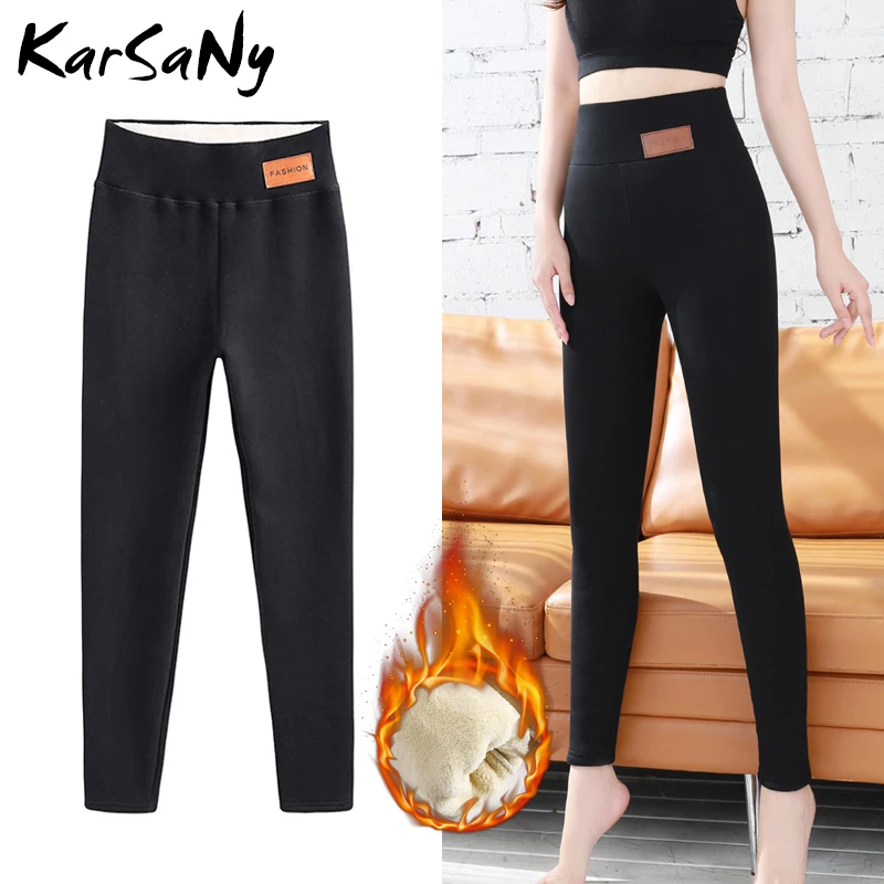 Women's Warm Pants Winter Fleece Leggings 6xl High Waist Trousers Black  Thick Velvet Leggings Women Winter Pants - Pants & Capris - AliExpress