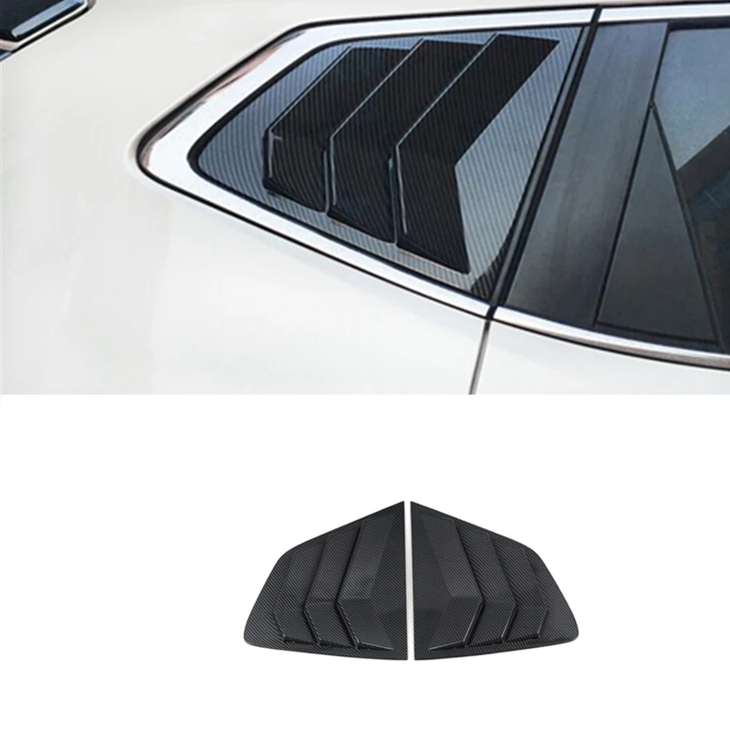Car Accessories 2pcs Abs Rear Side Window Louvers Shutters Blinds Cover