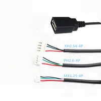 1 Uds 30CM USB hembra Jack a XH2.54 PH2.0 Dupont 2,54 4 P Cable de alambre de arnés