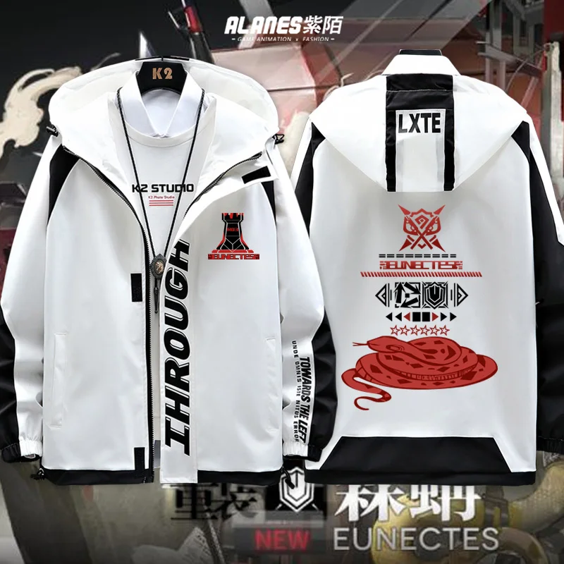 

Arknights Eunectes Game Cosplay Costum Hiphop Long Sleeve Print Jacket Zipper Hoodie Fashion Hooded Coat Unisex New Game Clothes