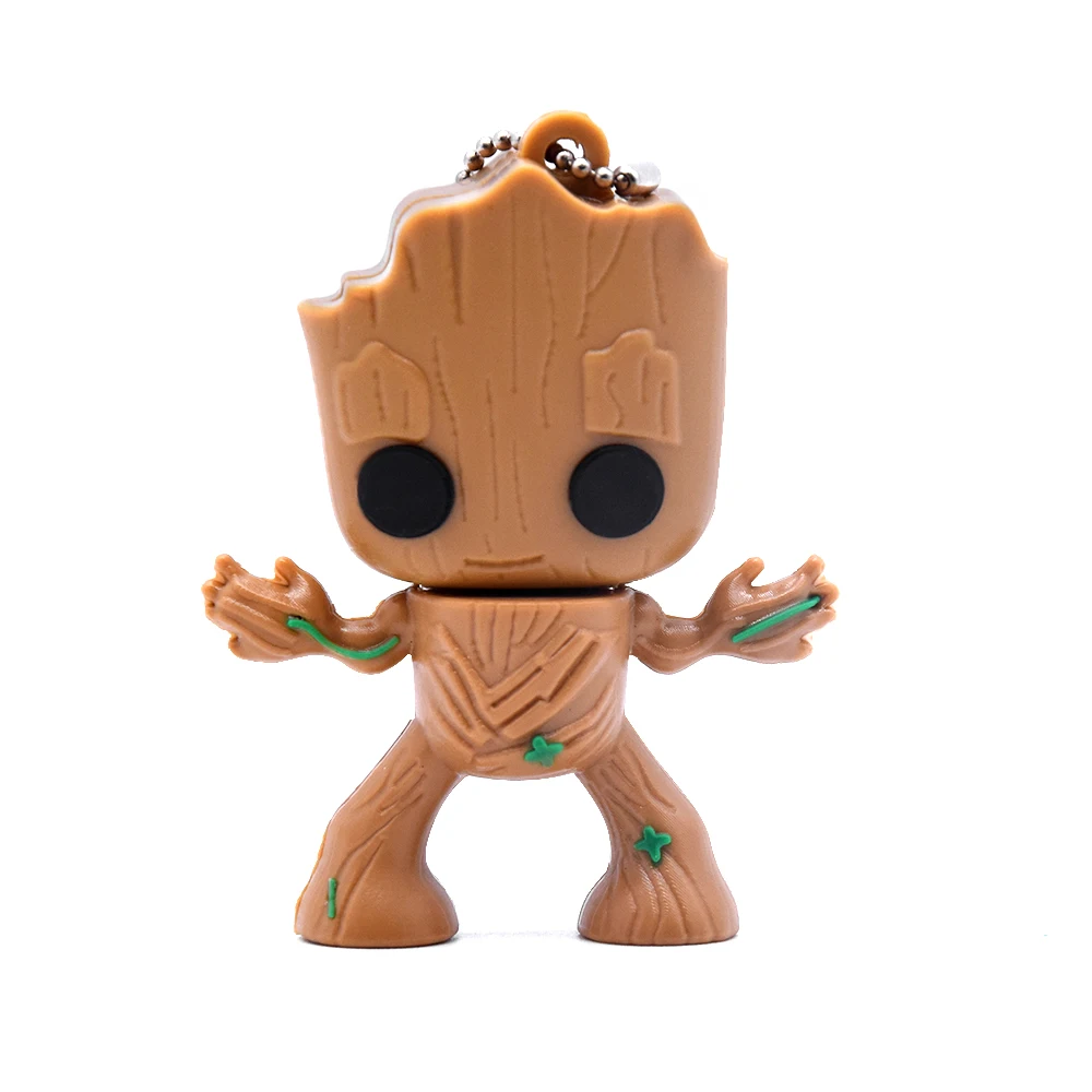 

Mini Cartoon Galaxy Guard USB Flash Drive 2.0 128MB 32GB 64GB Cute Groot Memory Stick Tree Elf Pendrive Bulk Gift Storage Disk