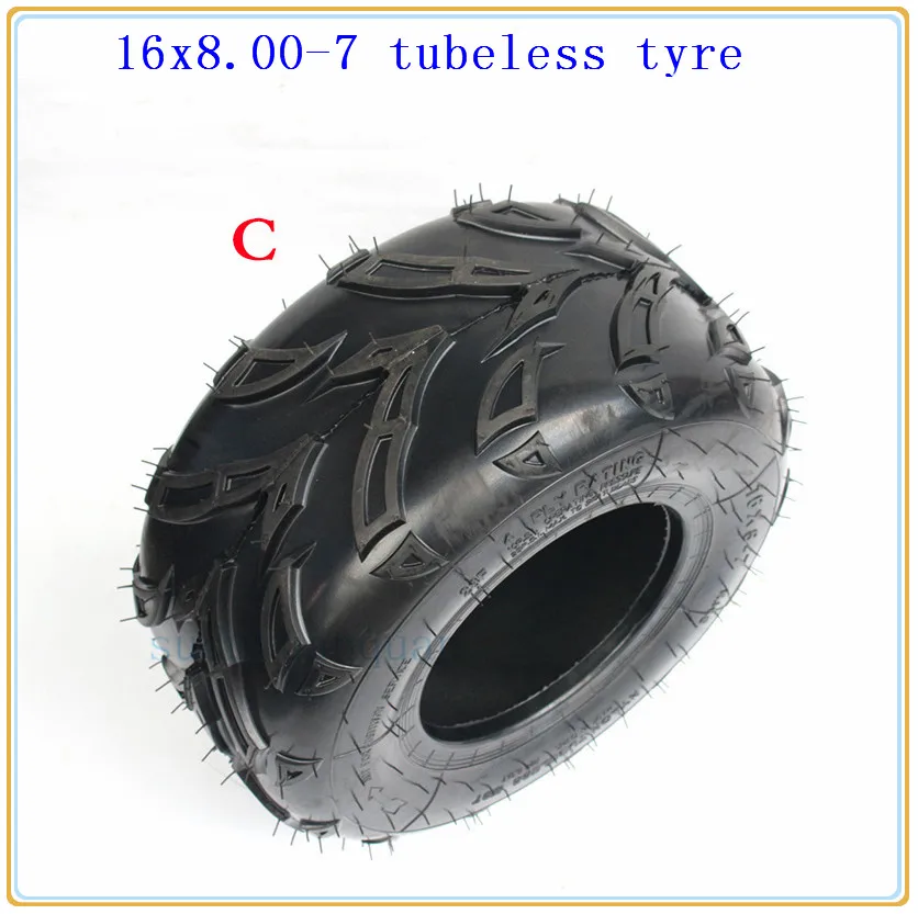 16x8.00-7 tyre C 16X8-7(200/55-7) автозапчасти Kart 7 7 дюймов шины atv 16X8. 00-7 16*8-7 шина с универсальным рисунком протектора внедорожных шин износостойкие шины для колес - Цвет: 16x8.00-7 tyre C